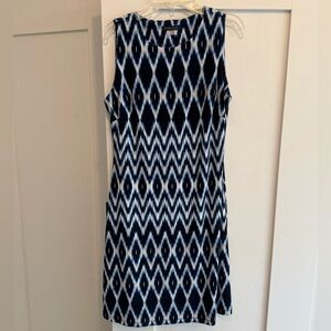 Tommy Hilfiger Blue and White Patterned Mini Dress